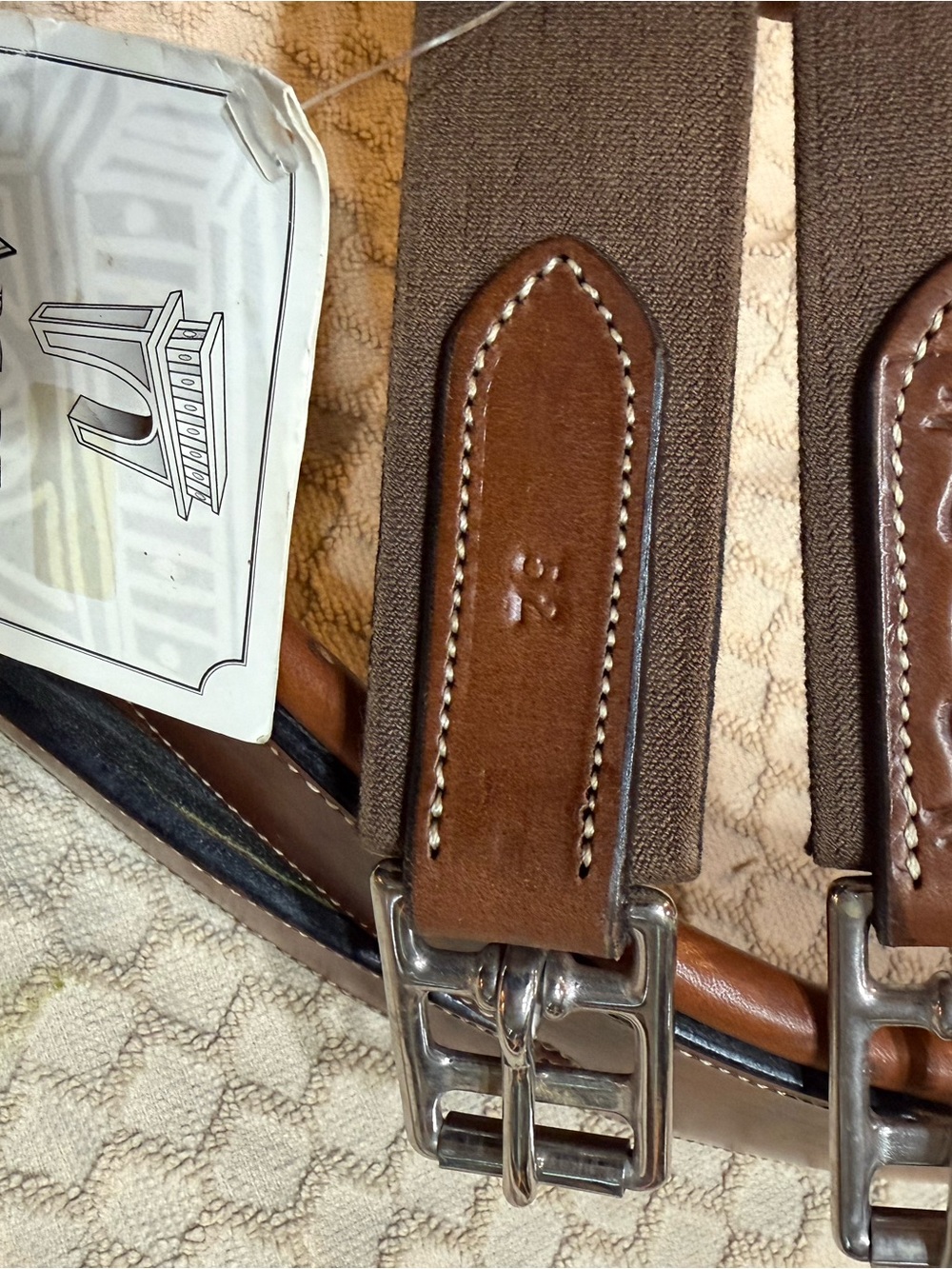 Arc De Trimoph brand NEW w/ tags Brown Leather English GIRTH for horse